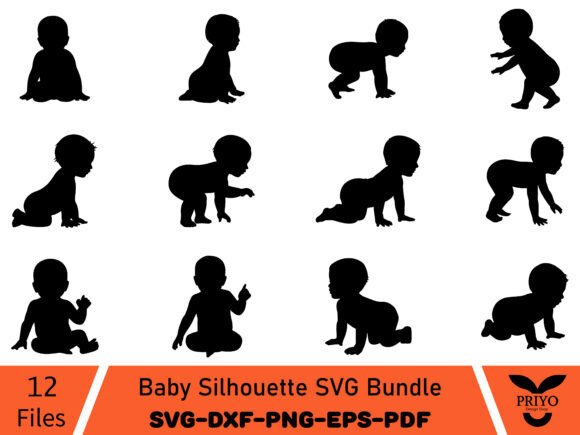 Baby Silhouette SVG Bundle