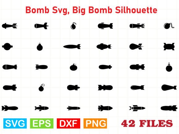 Bomb Svg, Big Bomb Silhouette