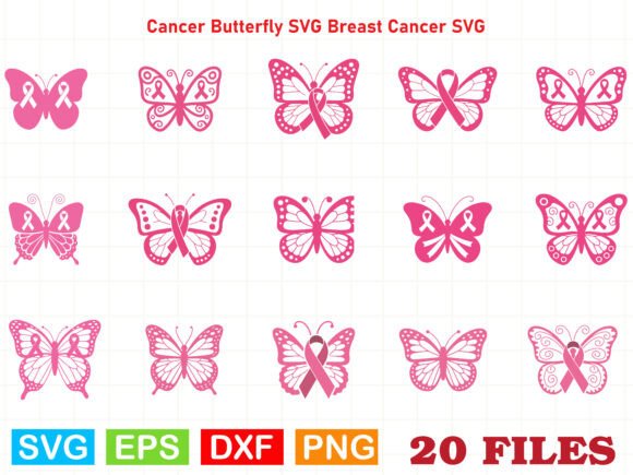 Cancer Butterfly SVG Breast Cancer SVG