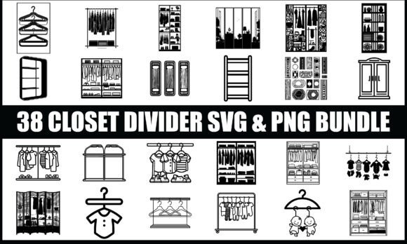 Closet Divider SVG PNG Bundle