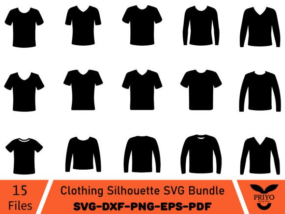 Clothing Silhouette SVG Bundle