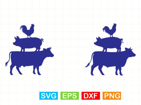 Farm Animal SVG Cow SVG Pig SVG