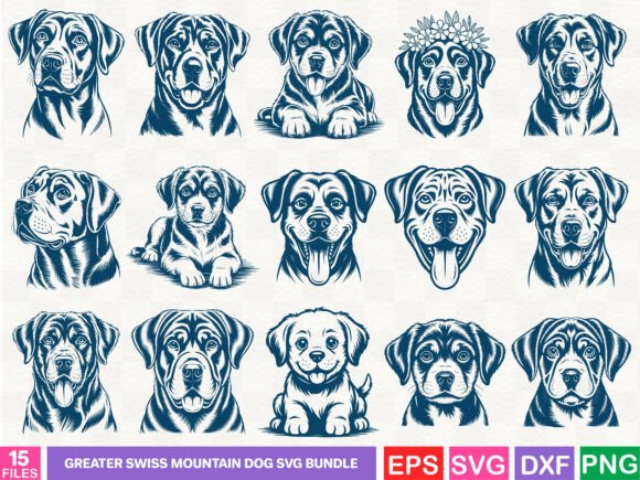 Greater Swiss Mountain Dog SVG Bundle