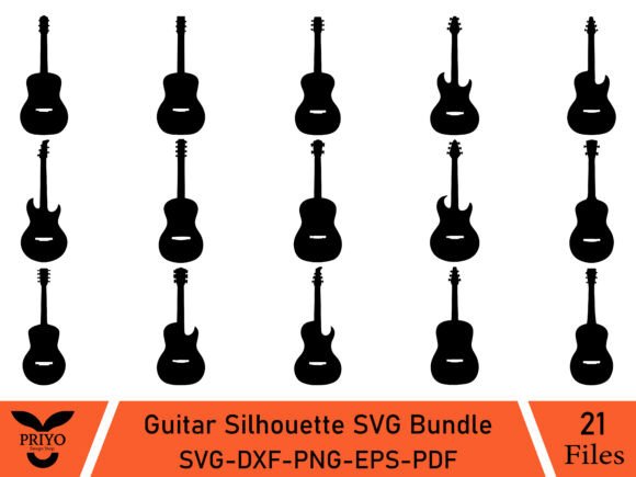 Guitar Silhouette SVG Bundle
