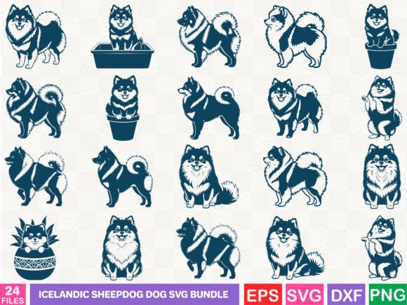Icelandic Sheepdog Dog SVG Bundle