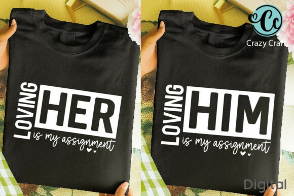 Loving Him or Her SVG PNG, Couple Png