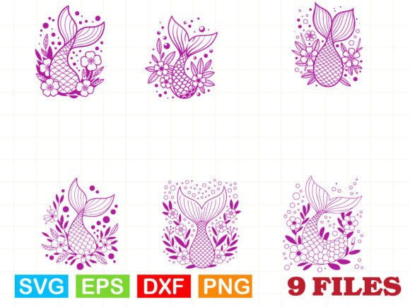Mermaid Tail with Flower SVG Review
