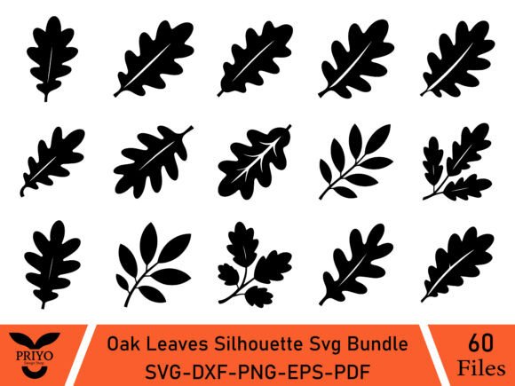 Oak Leaves Silhouette Svg Bundle
