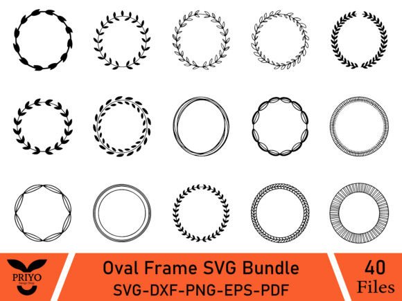 Oval Frame SVG Bundle Review