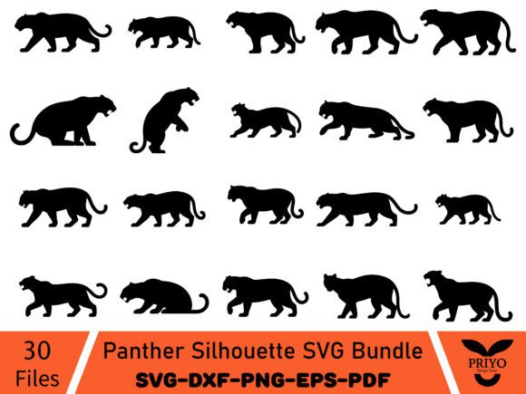 Panther Silhouette SVG Bundle