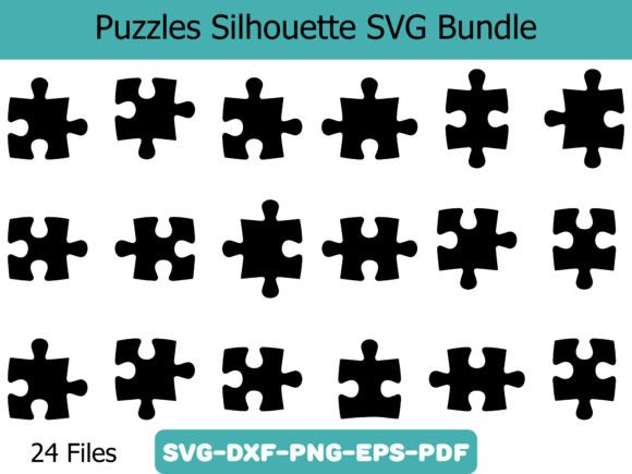 Puzzles Silhouette SVG Bundle
