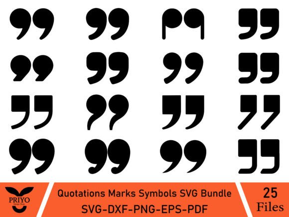 Quotations Marks Symbols SVG Bundle