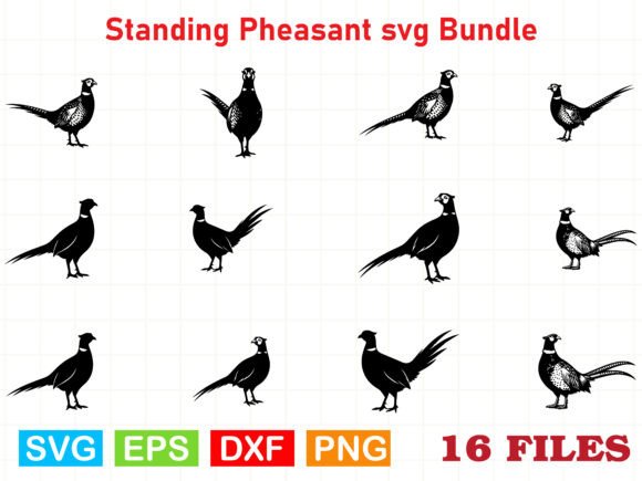 Standing Pheasant Svg Bundle