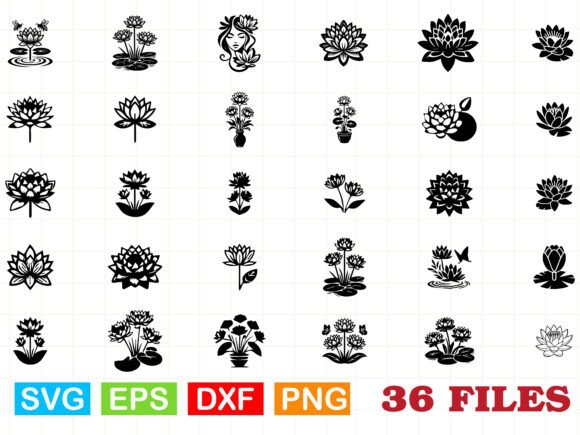 Waterlily Flower SVG Bundle Review