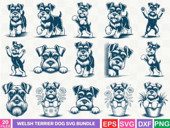 Welsh Terrier Dog SVG Bundle